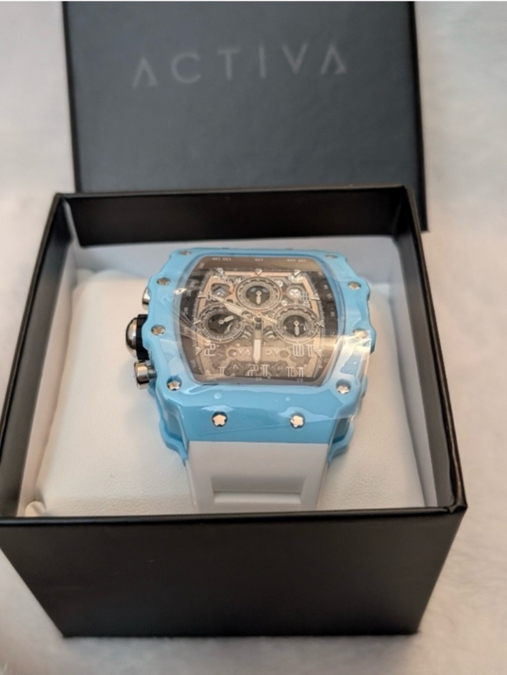 Activa Watch Light Blue and White Chronograph NIB! - Picture 3 of 8